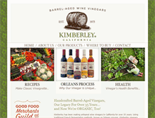 Tablet Screenshot of kimberleywinevinegars.com